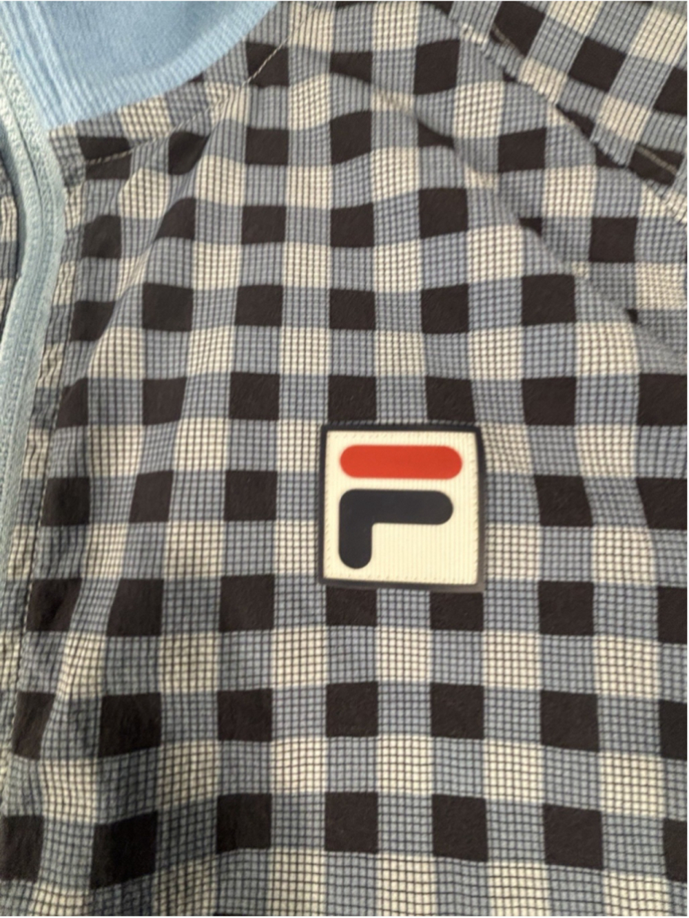 Fila Checkered Full Zip Track Jacket Blue Black Men’s XL Check Plaid Retro - Picture 3 of 10